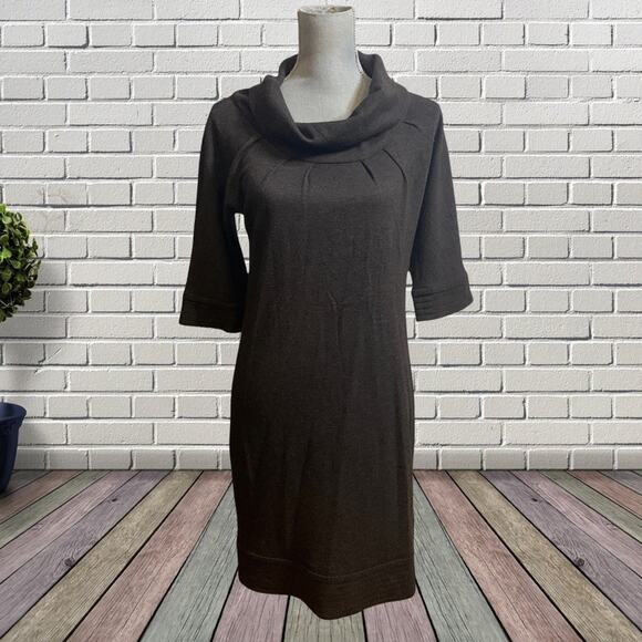 Yigal Azrouel Gray Wool Blend Cowl Neck Dress 2 - Picture 1 of 13